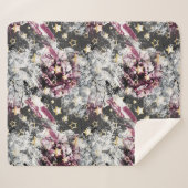 Couverture Sherpa Gold stars grunge abstrait design urbain moderne (Devant (Horizontal))