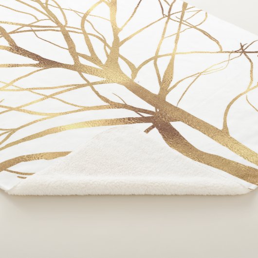 Couverture Sherpa Gold Tree Silhouette (3/4)