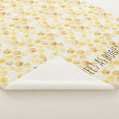 Couverture Sherpa Gold Yellow Honeycomb Sweet Cute Honey Bee (3/4)