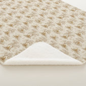 Couverture Sherpa Golden Buddha Toile de Jouy Classic Pattern (3/4)