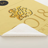 Couverture Sherpa Golden Chinese Chien Papercut 2018 Monogramme moye (3/4)