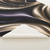 Couverture Sherpa Golden Flow - Luxurious Black and Gold Abstrait (3/4)