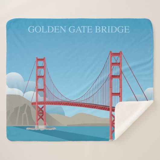Couverture Sherpa Golden gate bridge | San Francisco (Devant (Horizontal))