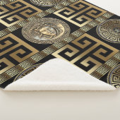 Couverture Sherpa Golden Medusa clé grecque (3/4)