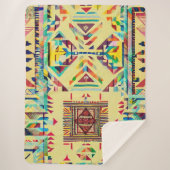 Couverture Sherpa Golden Rainbow Aztec (Devant)