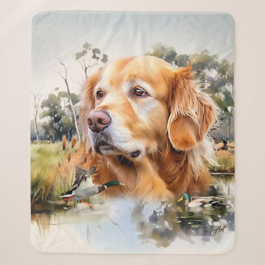 Couverture Sherpa Golden Retriever (Devant)