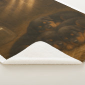 Couverture Sherpa Golden Slumber: Rottweiler Puppies in the Barn Dog (3/4)