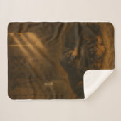 Couverture Sherpa Golden Slumber: Rottweiler Puppies in the Barn Dog (Devant (Horizontal))