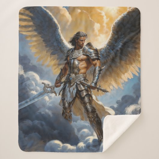 Couverture Sherpa Golden Warrior of Heaven Archangel Michael (Devant)