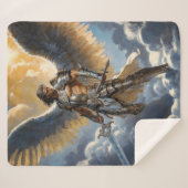 Couverture Sherpa Golden Warrior of Heaven Archangel Michael (Devant (Horizontal))