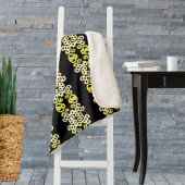 Couverture Sherpa Golden Yellow Ornamental Stripe Seamless Pattern