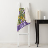 Couverture Sherpa Goldfinch sur Harebell Flower (En situation)
