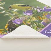 Couverture Sherpa Goldfinch sur Harebell Flower (3/4)