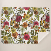 Couverture Sherpa Goldfinches dans le jardin (Devant (Horizontal))