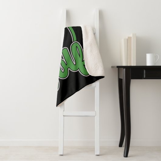 Couverture Sherpa Golf personnalisé AJOUTER NOM Retro Pro Golfer Swi (En situation)