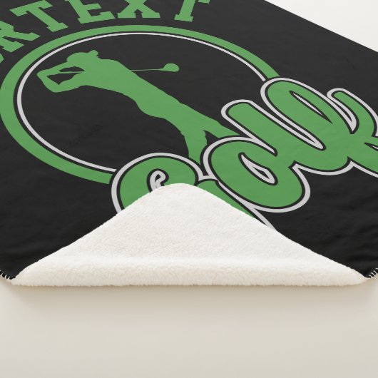 Couverture Sherpa Golf personnalisé AJOUTER NOM Retro Pro Golfer Swi (3/4)