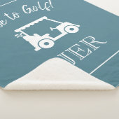Couverture Sherpa Golfeuse Chariot de Golf Initiales Monogrammées Ve (3/4)