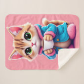 Couverture Sherpa Good Morning Kitten (Devant (Horizontal))