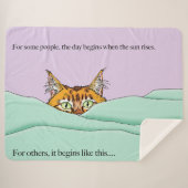 Couverture Sherpa Good Morning Orange Cat Funny (Devant (Horizontal))
