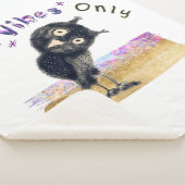 Couverture Sherpa Good Vibes seulement avec Chouette curieuse (3/4)