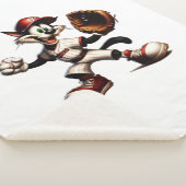 Couverture Sherpa Goofy Cat Baseball Pitcher Monte (3/4)