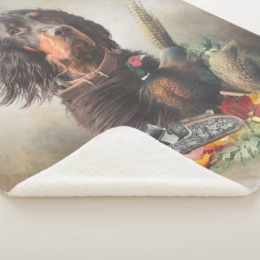 Couverture Sherpa Gordon setter avec faisans, Art (3/4)