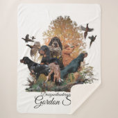 Couverture Sherpa Gordon Setter, saison de chasse Wood Wall Art Coff (Devant)