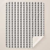 Couverture Sherpa Gothic striped pattern with skulls (Devant)