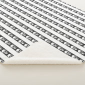 Couverture Sherpa Gothic striped pattern with skulls (3/4)