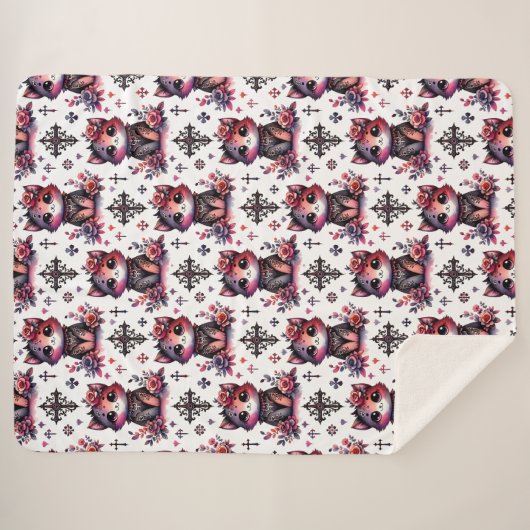 Couverture Sherpa Gothique Kitten (Devant (Horizontal))
