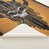 Couverture Sherpa Gothique Tribal Crâne Sherpa Blanket (3/4)