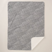 Couverture Sherpa gouttelettes d'eau gris (Devant)
