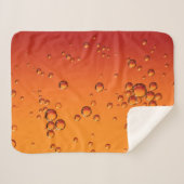 Couverture Sherpa gouttelettes d'eau sur la surface orange (Devant (Horizontal))