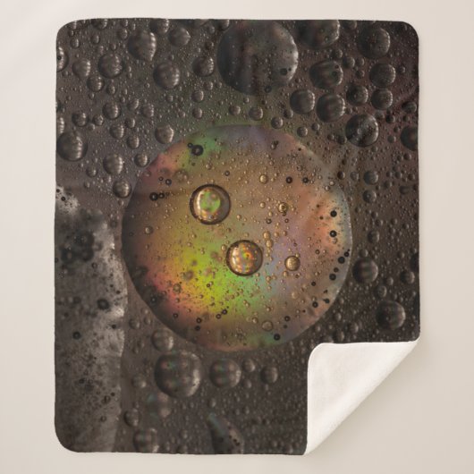 Couverture Sherpa gouttelettes d'eau sur panneau de verre (Devant)