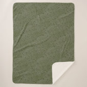 Couverture Sherpa gouttelettes d'eau verte d'olive (Devant)