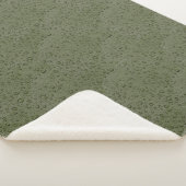 Couverture Sherpa gouttelettes d'eau verte d'olive (3/4)