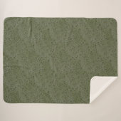 Couverture Sherpa gouttelettes d'eau verte d'olive (Devant (Horizontal))