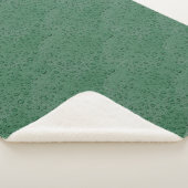 Couverture Sherpa gouttelettes d'eau vertes (3/4)