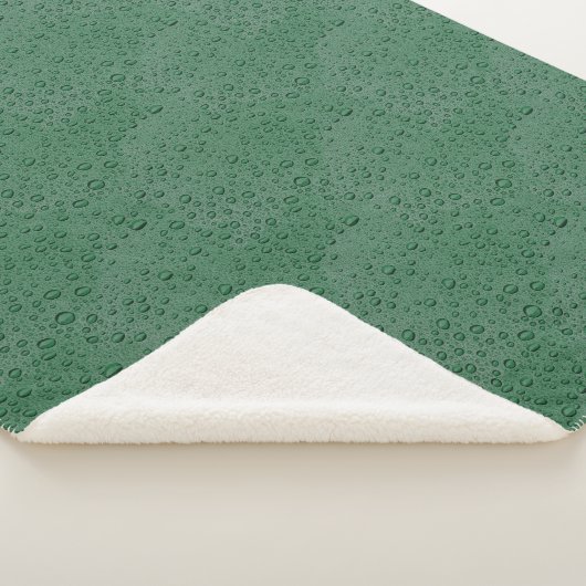 Couverture Sherpa gouttelettes d'eau vertes (3/4)