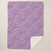 Couverture Sherpa gouttelettes d'eau violette (Devant)