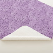 Couverture Sherpa gouttelettes d'eau violette (3/4)