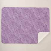 Couverture Sherpa gouttelettes d'eau violette (Devant (Horizontal))