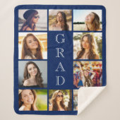 Couverture Sherpa Grad 10e année Photo Blue Graduation (Devant)