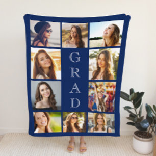 Couverture Sherpa Grad 10e année Photo Blue Graduation
