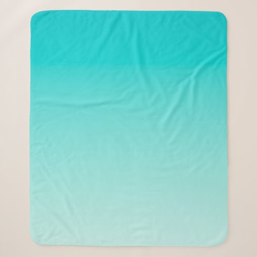 Couverture Sherpa gradient aqueux turquoise (Devant)