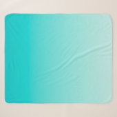 Couverture Sherpa gradient aqueux turquoise (Devant (Horizontal))
