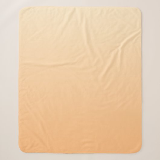 Couverture Sherpa Gradient de couleur jaune clair et orange (Devant)