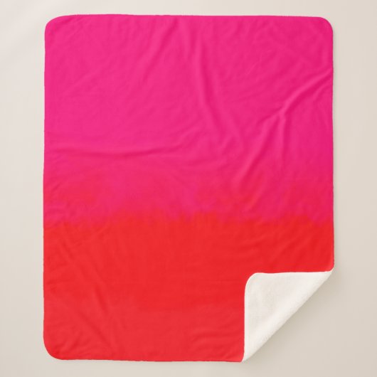 Couverture Sherpa Gradient rose et orange (Devant)