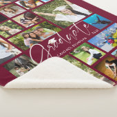 Couverture Sherpa GRADUATE Moderne 19 Photo Collage Script Maroon (3/4)