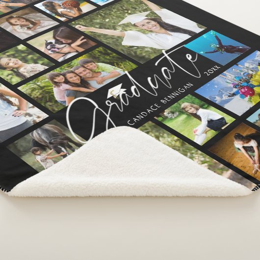 Couverture Sherpa GRADUATE Moderne 19 Photo Collage Script noir (3/4)